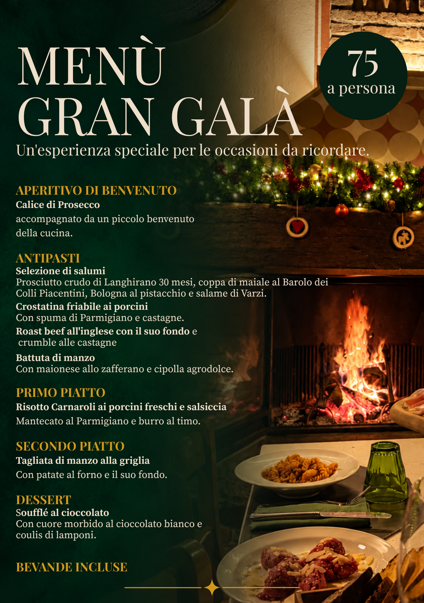 Menù Gran Galà di Natale 2026
