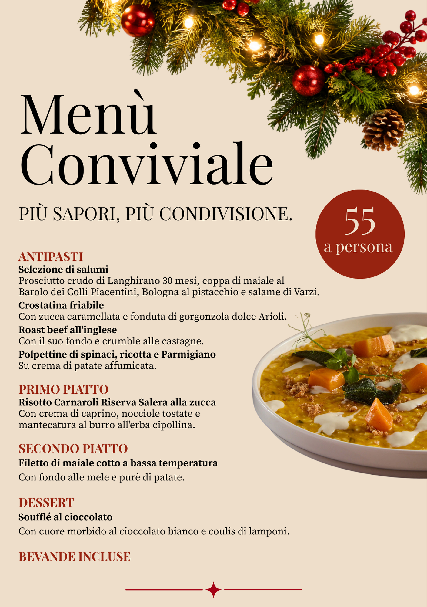 Menù Conviviale di Natale 2026