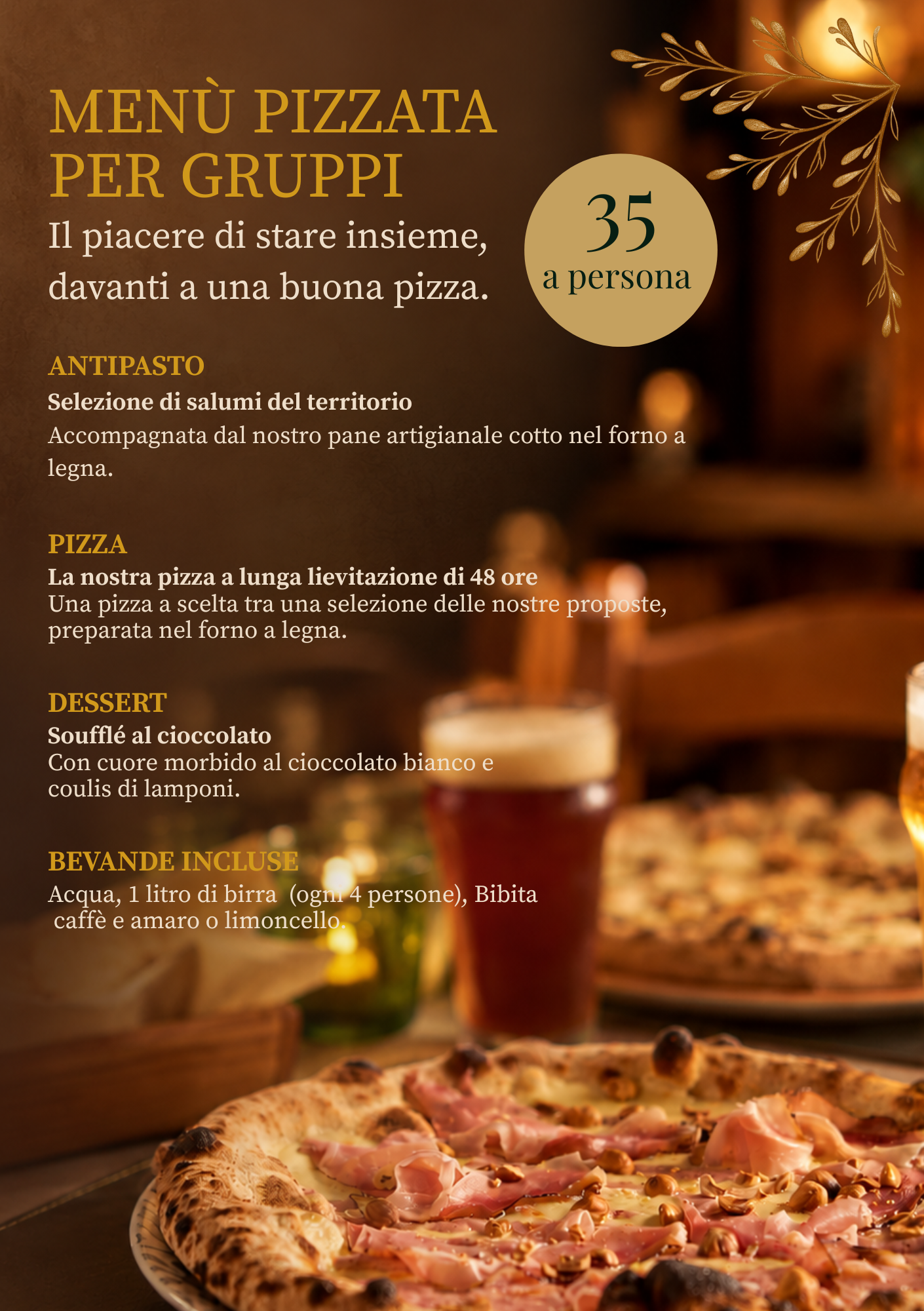 Menù Pizzata Aziendale di Natale 2026